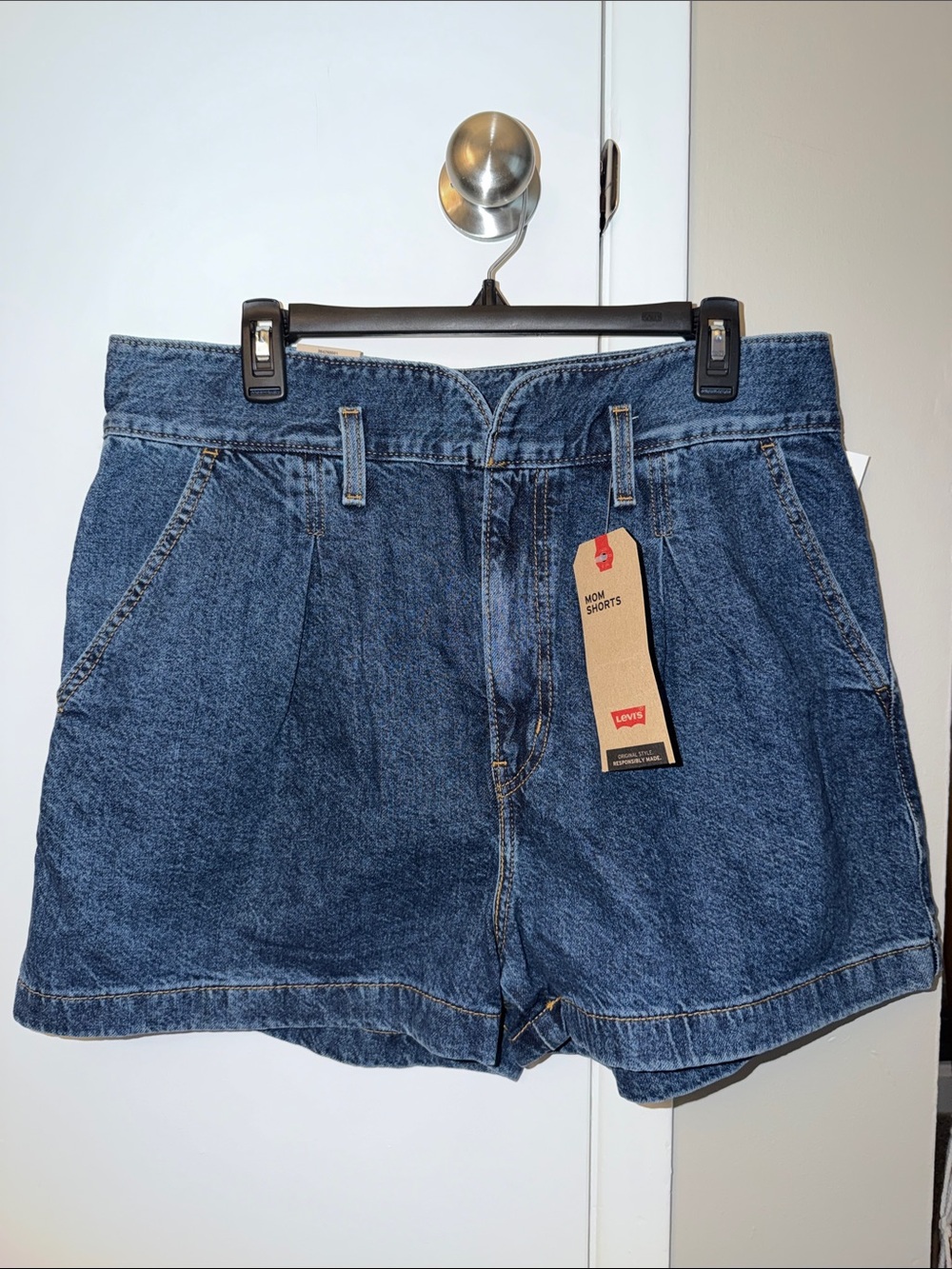 Levi's Women's Denim Shorts in Dark Blue Wash